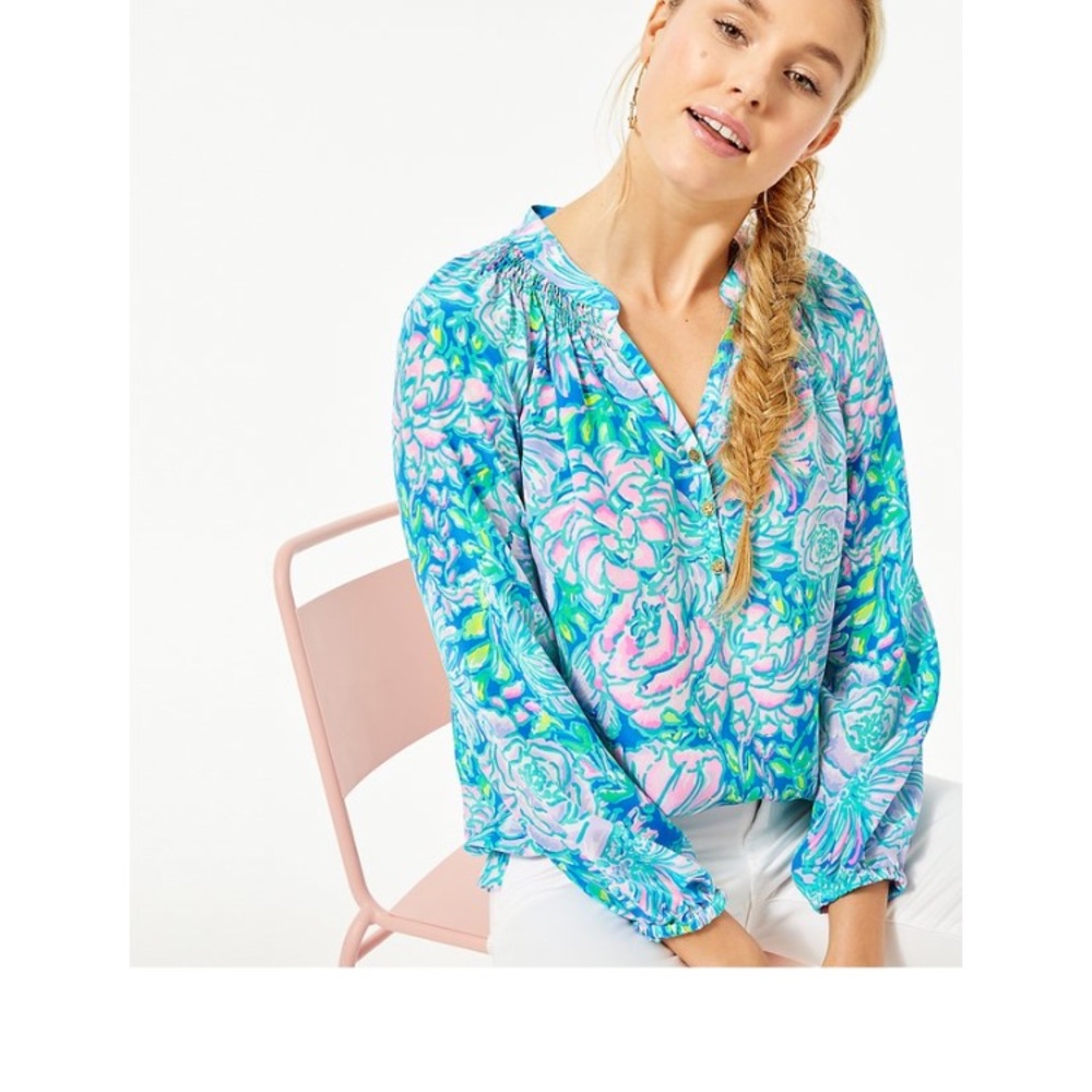Lilly Pulitzer Elsa Top In Full Bloom New w/ Tags